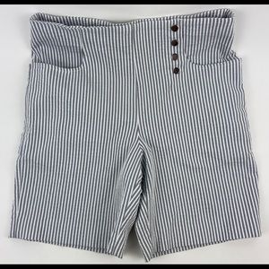 Movetes Seersucker Sports Culotte Shorts